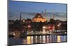 Old City, Suleymaniye Mosque at dusk, Eminonu, Golden Horn, Bosphorus, Istanbul, Turkey, Europe-Wendy Connett-Mounted Photographic Print