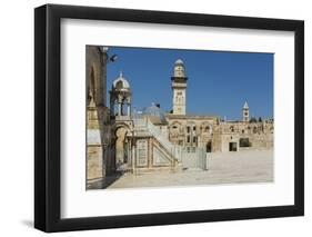 Old City, Temple Mount, the Summer Pulpit and a Minaret-Massimo Borchi-Framed Photographic Print