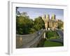 Old City Wall and York Minster, York, Yorkshire, England, United Kingdom, Europe-Scholey Peter-Framed Photographic Print