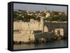 Old City Walls, Rhodes, Dodecanese, Greek Islands, Greece, Europe-Richardson Rolf-Framed Stretched Canvas