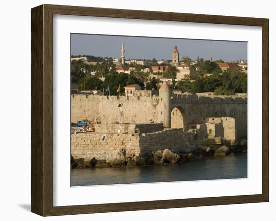 Old City Walls, Rhodes, Dodecanese, Greek Islands, Greece, Europe-Richardson Rolf-Framed Photographic Print