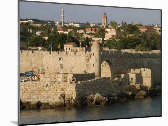 Old City Walls, Rhodes, Dodecanese, Greek Islands, Greece, Europe-Richardson Rolf-Mounted Photographic Print