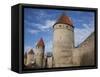 Old City Walls, Tallinn, Estonia-Walter Bibikow-Framed Stretched Canvas