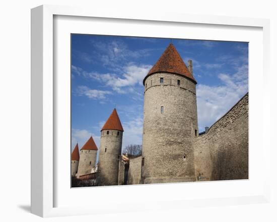 Old City Walls, Tallinn, Estonia-Walter Bibikow-Framed Photographic Print