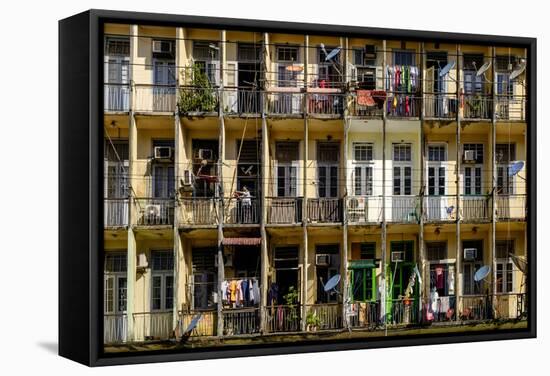 Old City, Yangon (Rangoon), Myanmar (Burma), Asia-Nathalie Cuvelier-Framed Stretched Canvas