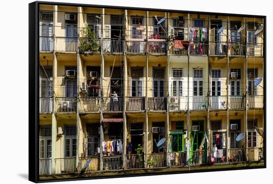 Old City, Yangon (Rangoon), Myanmar (Burma), Asia-Nathalie Cuvelier-Framed Stretched Canvas