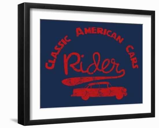 Old Classic American Car Havana Cuba Vector Art-a1vector-Framed Art Print