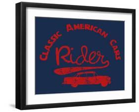 Old Classic American Car Havana Cuba Vector Art-a1vector-Framed Art Print