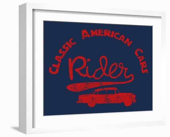 Old Classic American Car Havana Cuba Vector Art-a1vector-Framed Art Print