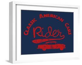 Old Classic American Car Havana Cuba Vector Art-a1vector-Framed Art Print