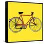 Old Classic Bike Illustration-alvaroc-Framed Stretched Canvas