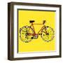 Old Classic Bike Illustration-alvaroc-Framed Art Print