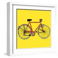 Old Classic Bike Illustration-alvaroc-Framed Art Print