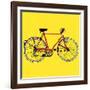 Old Classic Bike Illustration-alvaroc-Framed Art Print