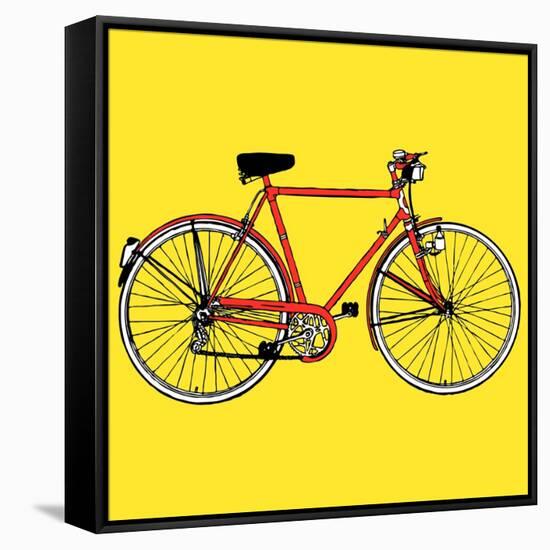 Old Classic Bike Illustration-alvaroc-Framed Stretched Canvas