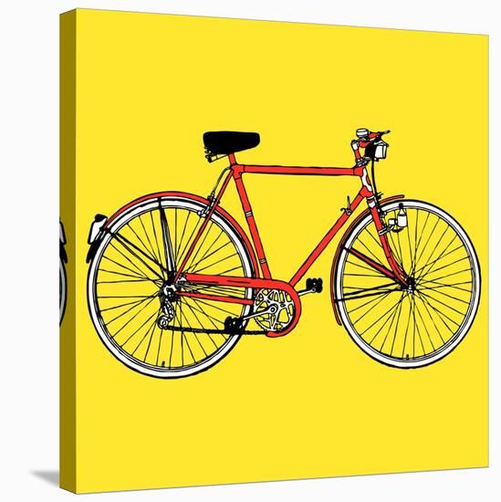 Old Classic Bike Illustration-alvaroc-Stretched Canvas