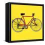 Old Classic Bike Illustration-alvaroc-Framed Stretched Canvas