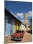 Old Classic Chevy on Cobblestone Street of Trinidad, Cuba-Bill Bachmann-Mounted Photographic Print