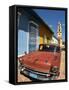 Old Classic Chevy on Cobblestone Street of Trinidad, Cuba-Bill Bachmann-Framed Stretched Canvas