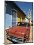 Old Classic Chevy on Cobblestone Street of Trinidad, Cuba-Bill Bachmann-Mounted Photographic Print