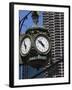 Old Clock, 33 East Wacker Drive, Formerly known as the Jewelery Building, Chicago, Illinois, USA-Amanda Hall-Framed Photographic Print