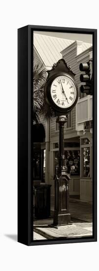 Old Clock - Key West - Florida-Philippe Hugonnard-Framed Stretched Canvas