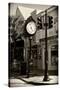 Old Clock - Key West - Florida-Philippe Hugonnard-Stretched Canvas