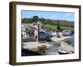 Old Clock Tower in the Village of Kingsand on Southwest Corner of Plymouth Sound, Devon, England-David Lomax-Framed Photographic Print