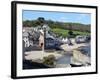 Old Clock Tower in the Village of Kingsand on Southwest Corner of Plymouth Sound, Devon, England-David Lomax-Framed Photographic Print