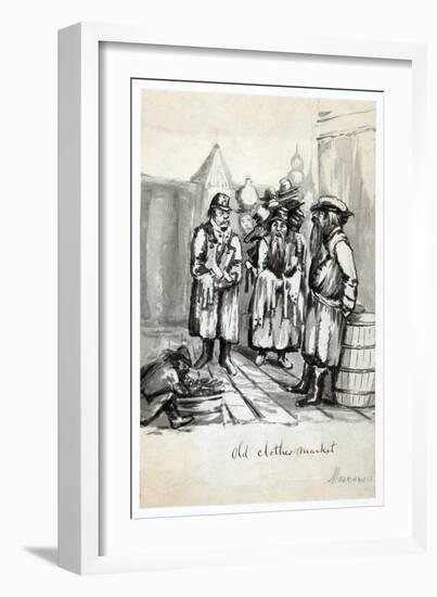 Old Clothes Market, Moscow, Published C.1862-Bayard Taylor-Framed Giclee Print