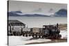 Old Coal Train with Snow-Eleanor-Stretched Canvas