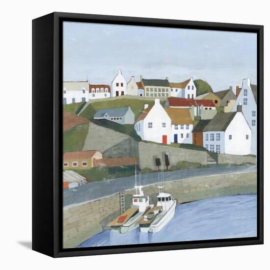 Old Coast Town I-Grace Popp-Framed Stretched Canvas