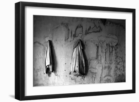 Old Coat Hanging on Wall-Rip Smith-Framed Photographic Print