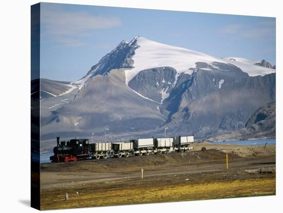 Old Colliery Locomotive, Ny Alesund, Spitsbergen, Norway, Scandinavia-David Lomax-Stretched Canvas