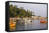 Old Commercial Fishing Boats in Mirissa Harbour, South Coast of Sri Lanka, Asia-Matthew Williams-Ellis-Framed Stretched Canvas