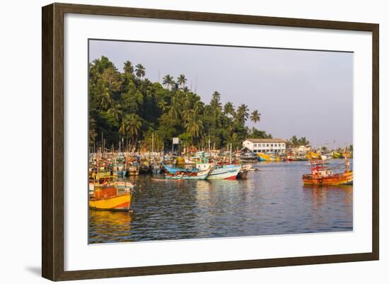 Old Commercial Fishing Boats in Mirissa Harbour, South Coast of Sri Lanka, Asia-Matthew Williams-Ellis-Framed Photographic Print
