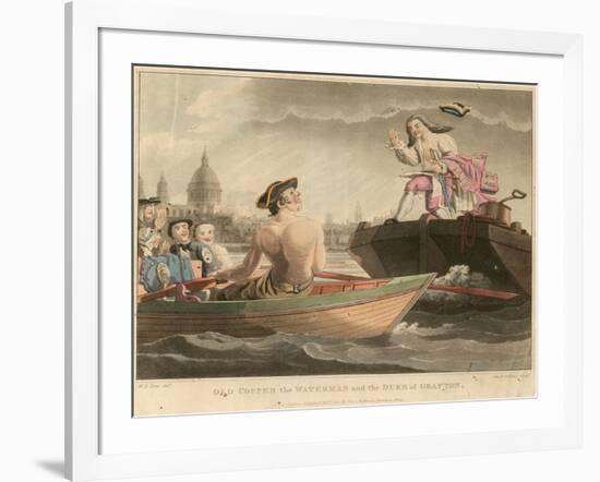 Old Copper the Waterman and the Duke of Grafton-William Henry Pyne-Framed Giclee Print