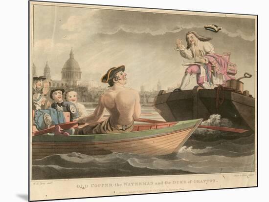 Old Copper the Waterman and the Duke of Grafton-William Henry Pyne-Mounted Giclee Print