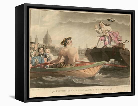 Old Copper the Waterman and the Duke of Grafton-William Henry Pyne-Framed Stretched Canvas