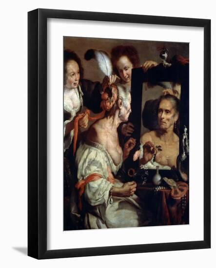 Old Coquette (Vanita), after 1630-Bernardo Strozzi-Framed Giclee Print