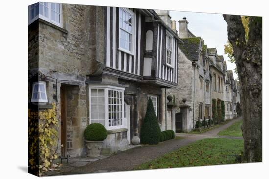 Old Cotswod Stone and Timber-Framed Houses-Peter Richardson-Stretched Canvas