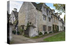 Old Cotswod Stone Houses-Peter Richardson-Stretched Canvas