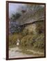 Old Cottage at Freshwater, Isle of Wight (Watercolour with Scratching Out)-Helen Allingham-Framed Giclee Print