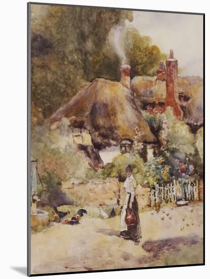 Old Cottage at Sutton Courtney, Berkshire-David Woodlock-Mounted Giclee Print