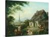 Old Cottage, Masham, 1816-Julius Caesar Ibbetson-Stretched Canvas