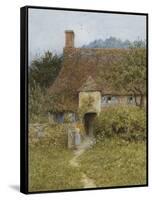 Old Cottage, Witley-Helen Allingham-Framed Stretched Canvas