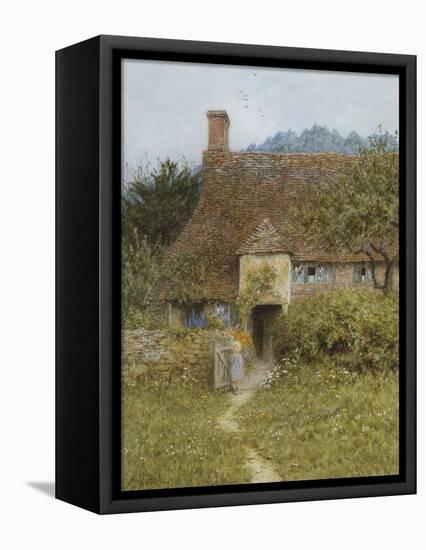 Old Cottage, Witley-Helen Allingham-Framed Stretched Canvas