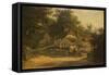 Old Cottages at Petersfield, 1820-William Kidd-Framed Stretched Canvas