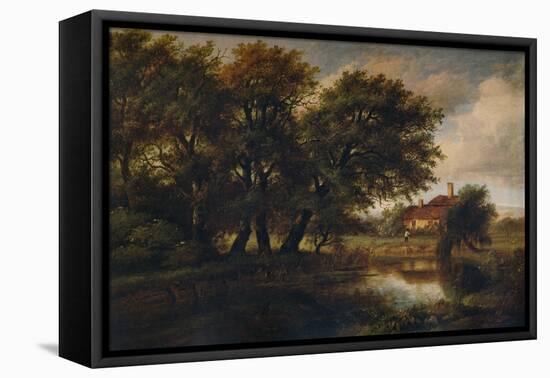 Old Cottages on the Brent, looking towards Harrow, 1830-Patrick Nasmyth-Framed Stretched Canvas