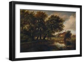 Old Cottages on the Brent, looking towards Harrow, 1830-Patrick Nasmyth-Framed Giclee Print